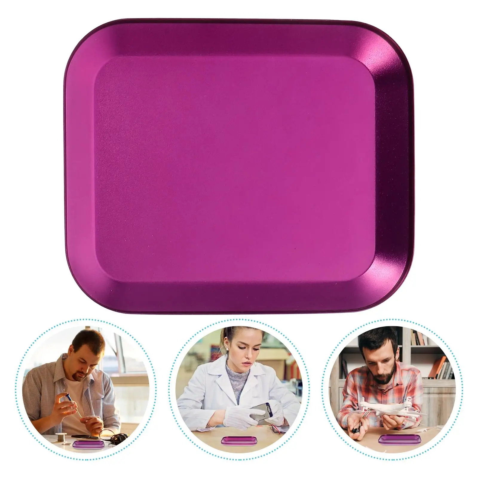 Vassoio magnetico per viti Portautensili in metallo per riparazione auto del telefono Dimensioni manuali Nessuna vite Perdita Parti piccole ideali ganizer