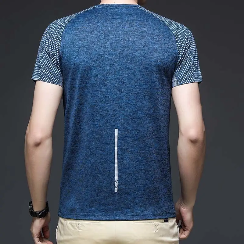 Summer Men Quick-drying T-Shirt Outdoor Fitness Sport Tee Streetwear Fashion Casual Male Jersey Short Sleeve Pullover Basic Tops