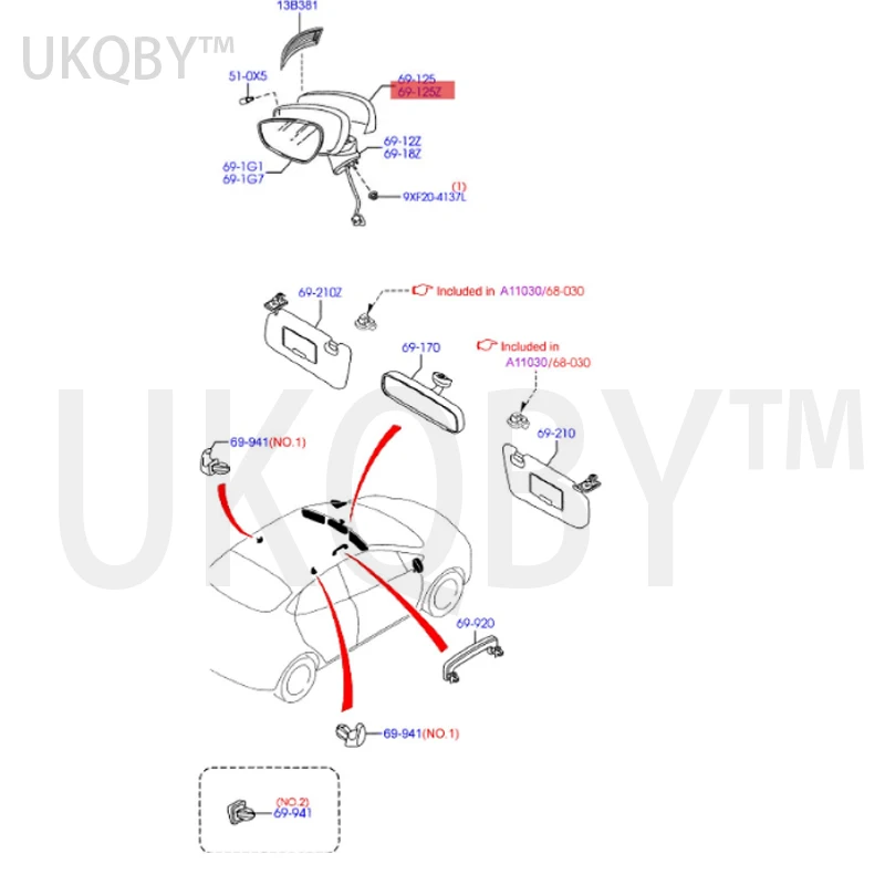 Ca rn iv al 09-13 penutup cermin terbalik Cover Cover 7CAA