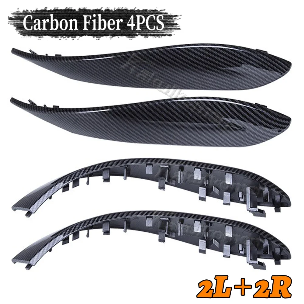 Carbon Fiber Car Interior Inner Door Armrest Handle Cover Trim For BMW 3 4 Series F30 F31 2013-2017 GT F34 2014-2017 F36 2015-17