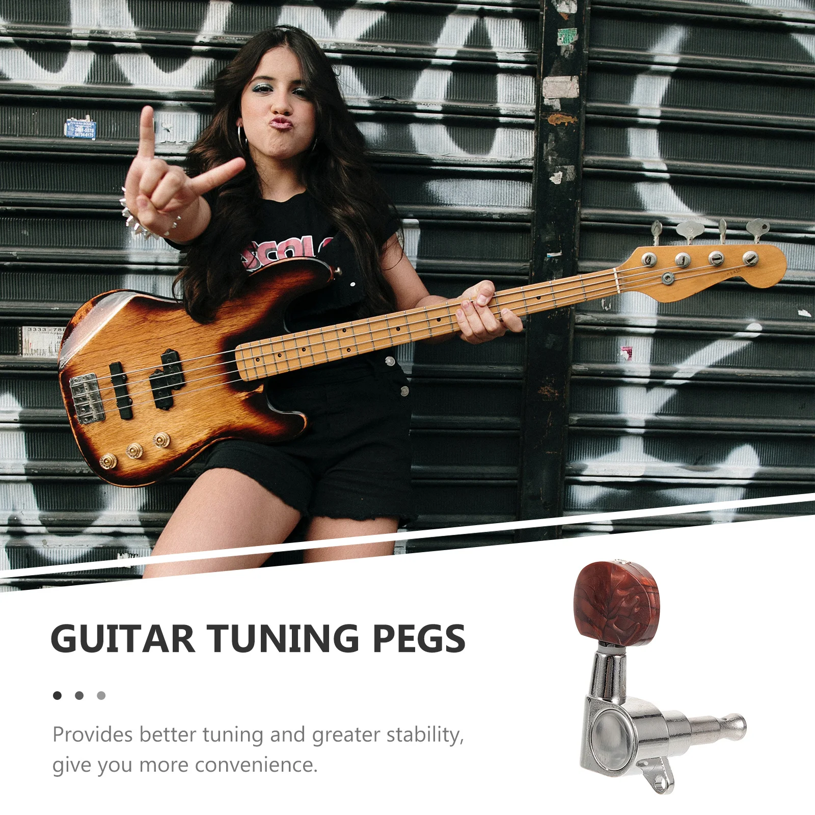 

6Set Guitar Tuning Pegs Sealed String Tuners Durable Zinc Alloy Replacement for Acoustic Electric Guitars Guitar Tuning Pegs