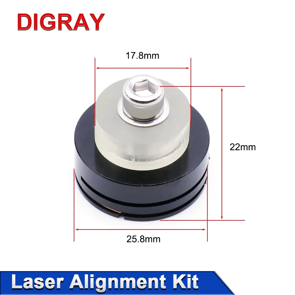 جهاز معايرة مسار الليزر DIGRAY طقم محاذاة منظم الضوء لآلة القطع بالليزر CO2 لضبط ليزر الكوليمات #4