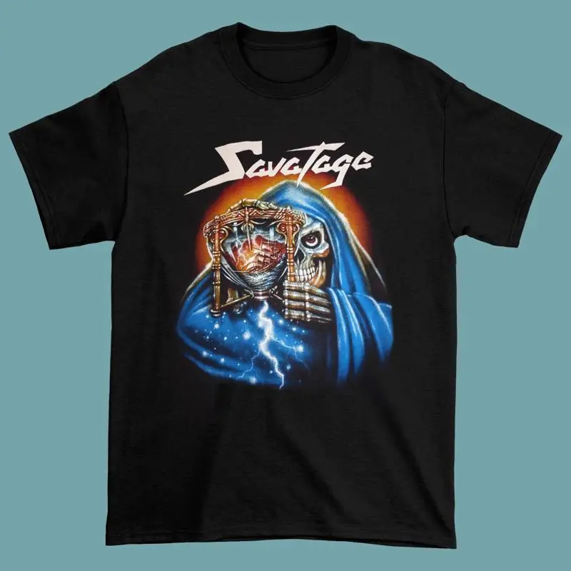 

Мужская черная футболка Savatage Band World Tour из хлопка, все размеры NI037