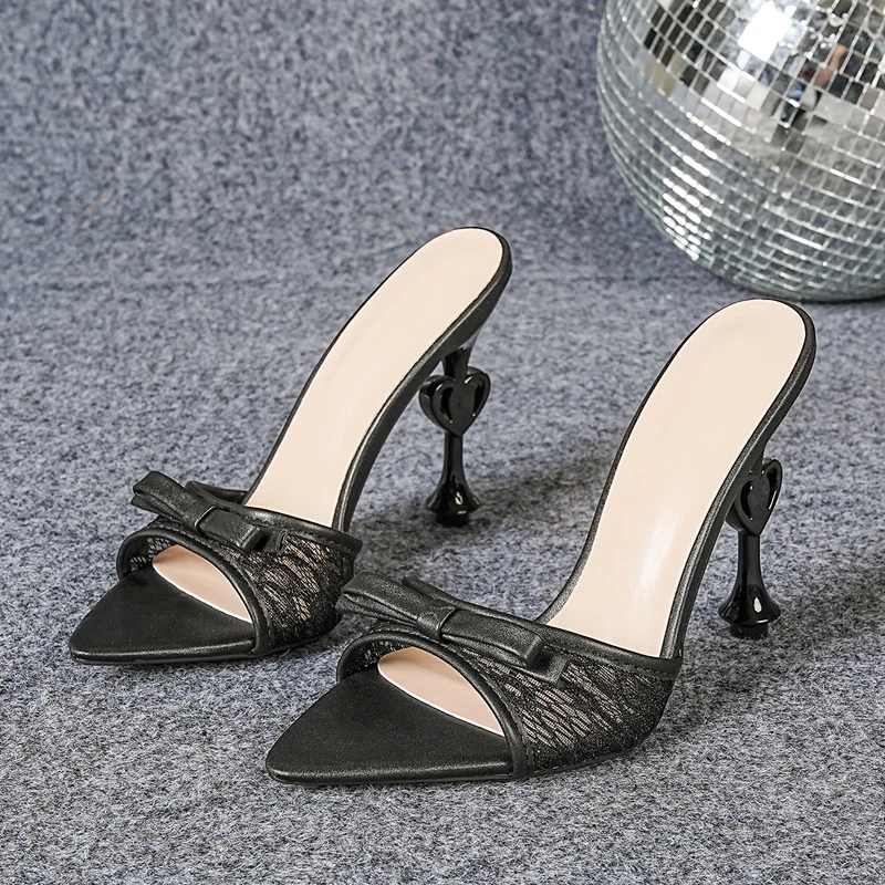 

Летние модные женские шлепанцы Aneikeh в уличном стиле с заостренным носком, вырезами и высоким каблуком, для вечеринок и торжеств