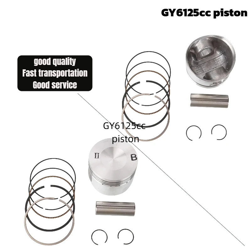 

Standard Bore GY6 125cc Piston Kit OEM Quality Durable Fit GY6 125 4 Stroke Scooter Spare Parts