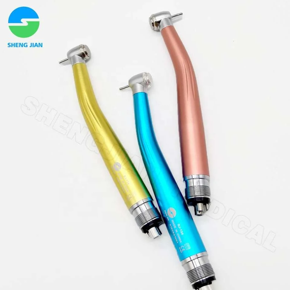 LXG181 SHENGJIAN den tal Push Button colorful High Speed LED 2/4Hole Motor Handpiece