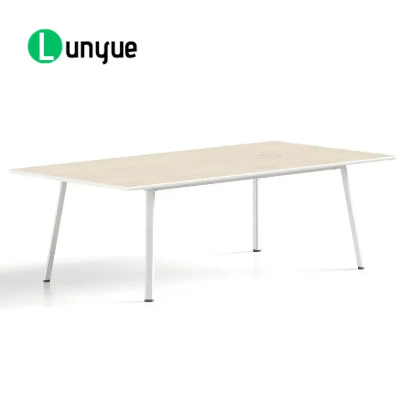 Modern Extendable Conference Table E1 Melamine Modular Rectangle Long Office Furniture for Hotel Meeting Rooms Durable Space