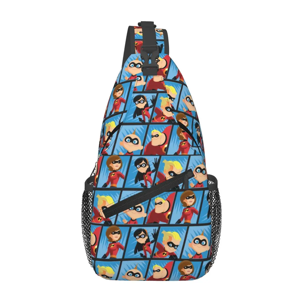 Custom The Incredibles Collage Shoulder Crossbody Chest Backpack For Cycling Shoulder Chest Bags Sling Bag Shoulder Backpack