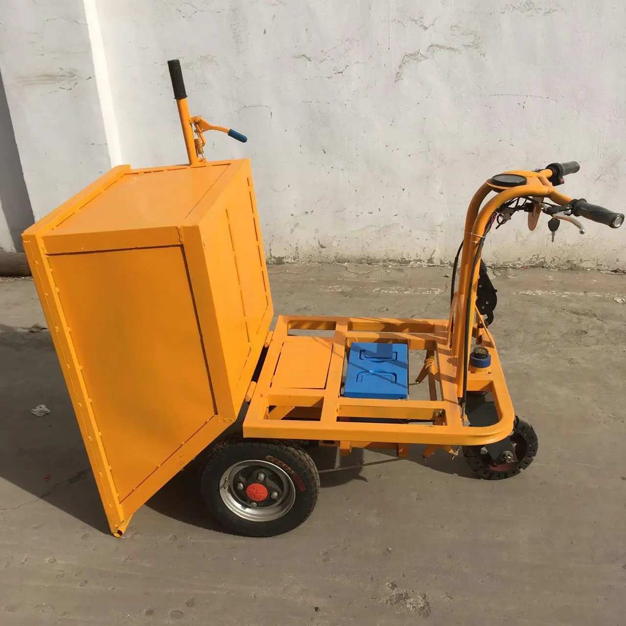 Electric Flatbed Transporter Heavy Duty Trolley Construction Agricultural Handling Cart