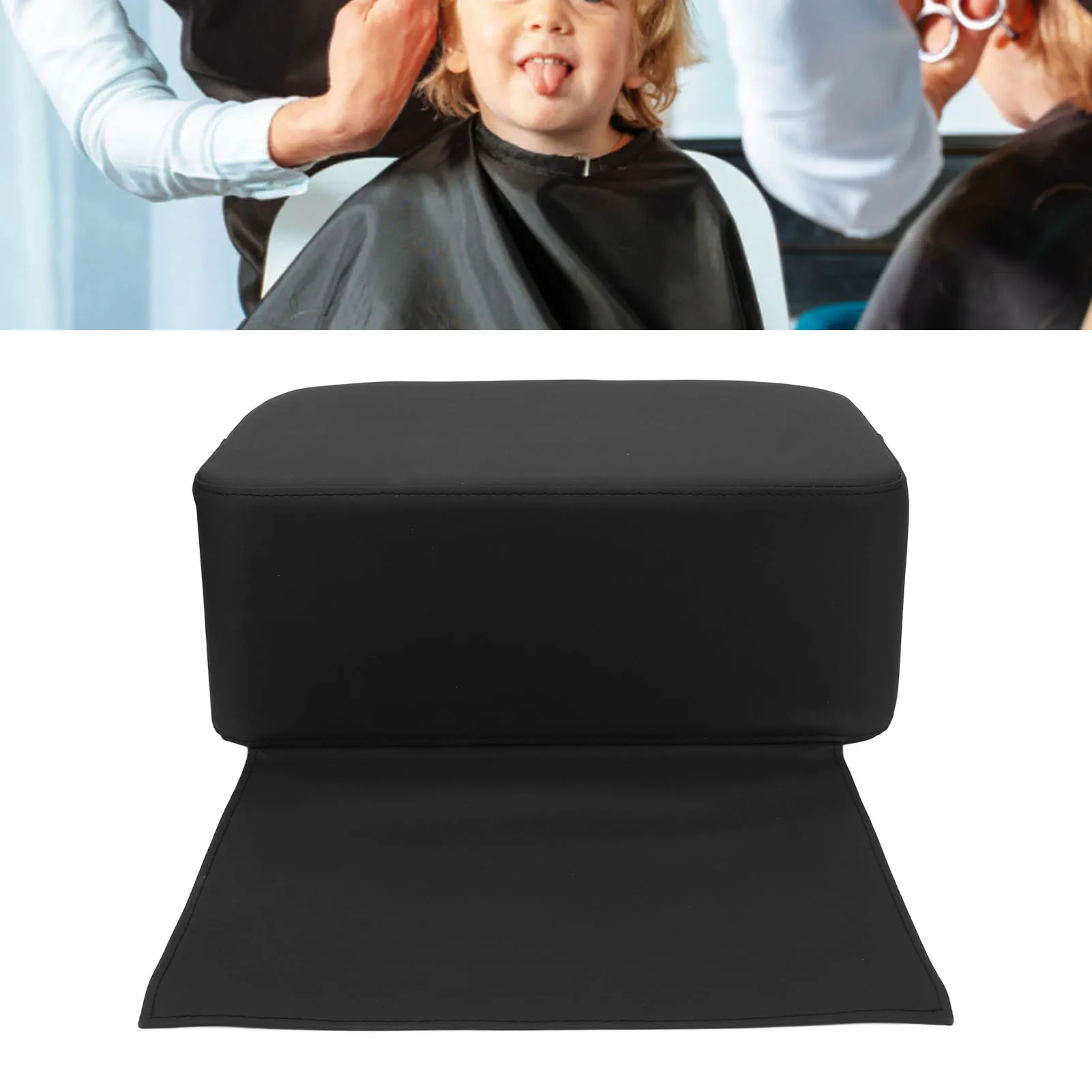 Salon Booster Cushion for Child Hair Cutting PU Leather Waterproof Soft Barber Spa Equipment