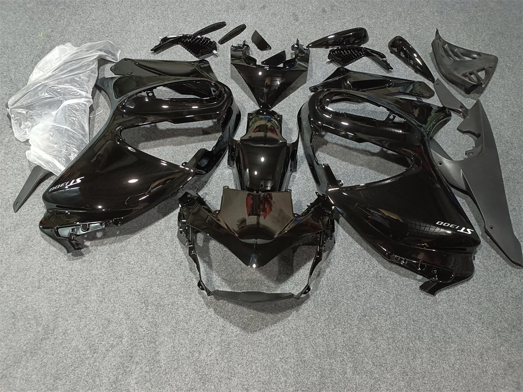 ZXMOTO Motorcycle Full Fairing Kit Set Bodywork Fit For ST1300 2002-2010 Gloss Black Painted ABS Plastics ZXMT Vivid ST 1300