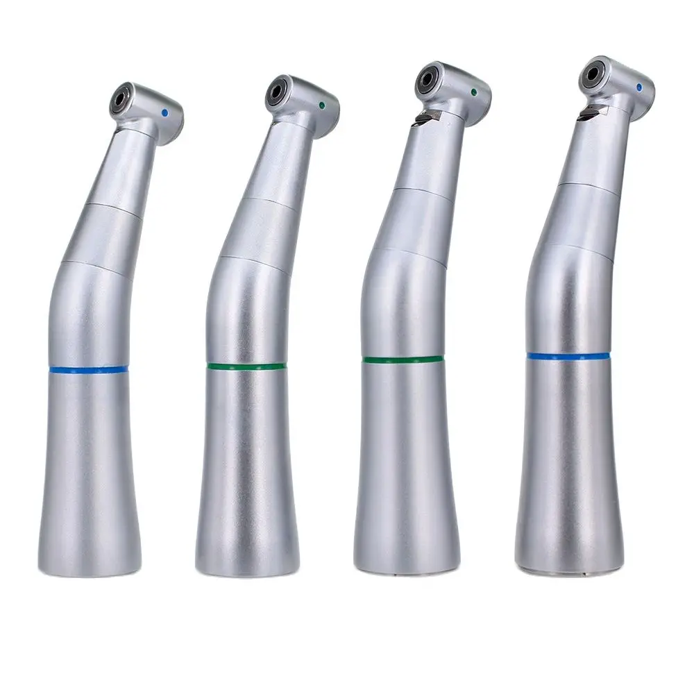 Dental Contra Angle Low Speed Dental Handpiece KV E20L Type Dental 1:1 4:1 With / None Optic Fiber Blue Rings Green Rings