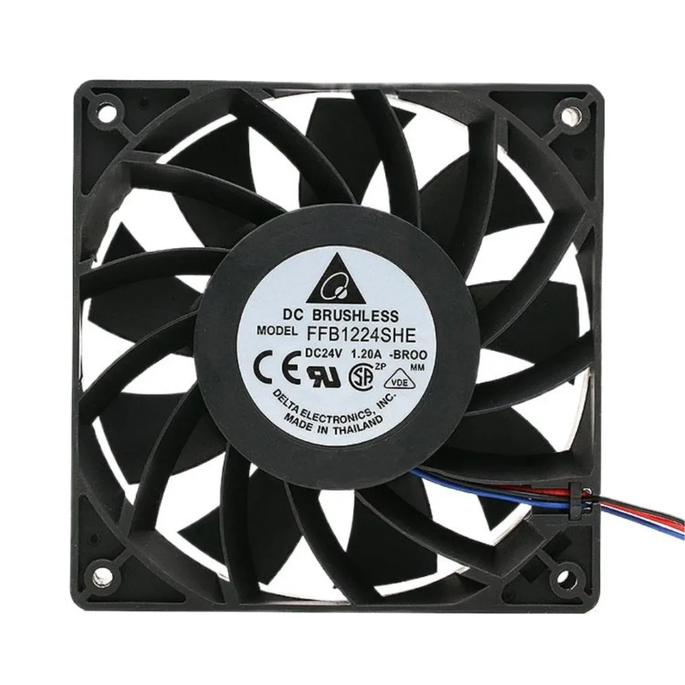 for delta FFB1224SHE 12038 24 v 1.20 5500 RPM big air volume converter cooling fan for 120*120*38mm