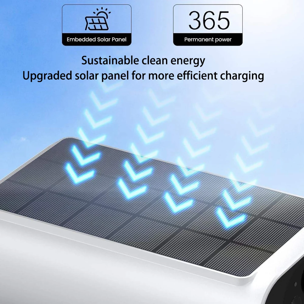 5MP Outdoor Solar Surveillance Camera Kit 4CH 4.39 Inch NVR WiFi Security Cameras Set PIR Humanoid Detection Color Night Vision