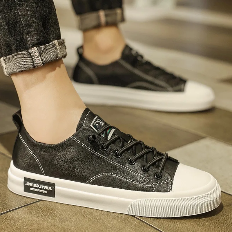 Korean-style casual shoes for man board shoes designer PU leather shoes mens fashionable trendy sports loafer shoes man