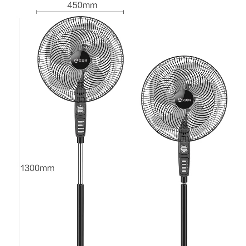 16Aerodynamic Floor Fan Moonlight-Blade Design with Copper Motor 3Gentle Modes Adjustable Height for Home/Office Ventilation