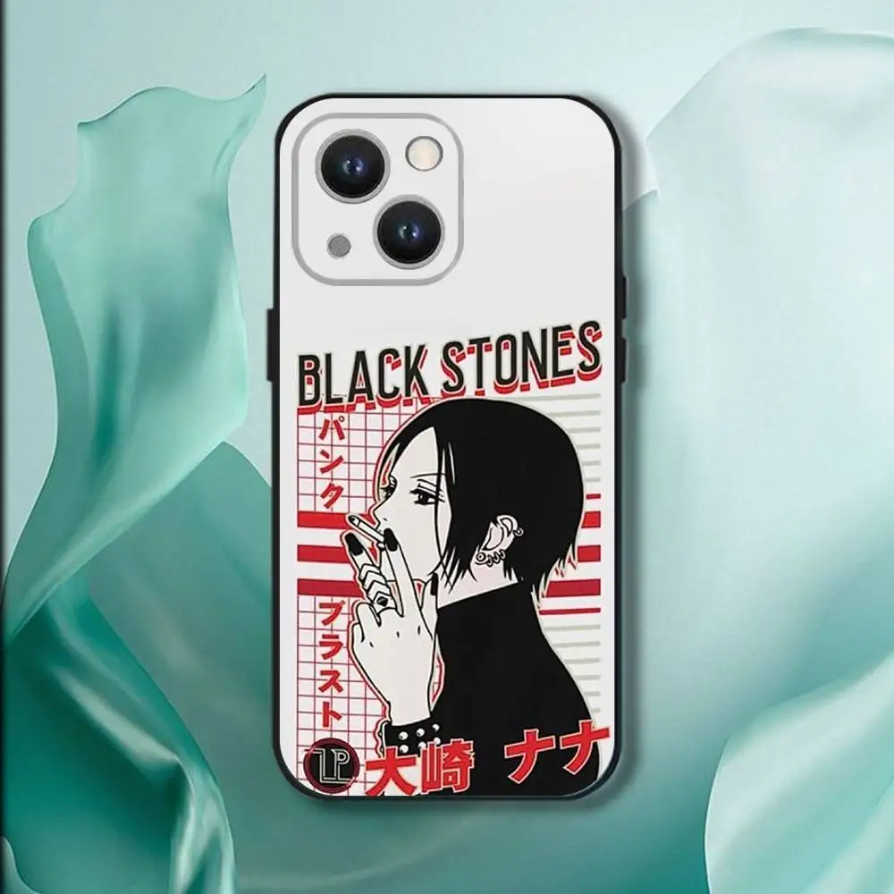 Funda de teléfono Oosaki N-Nana de dibujos animados de Anime para iPhone 17,16,15,14,13,12,11,Pro,XS,Max,XR,Plus,E,SE4,Mini funda blanda negra