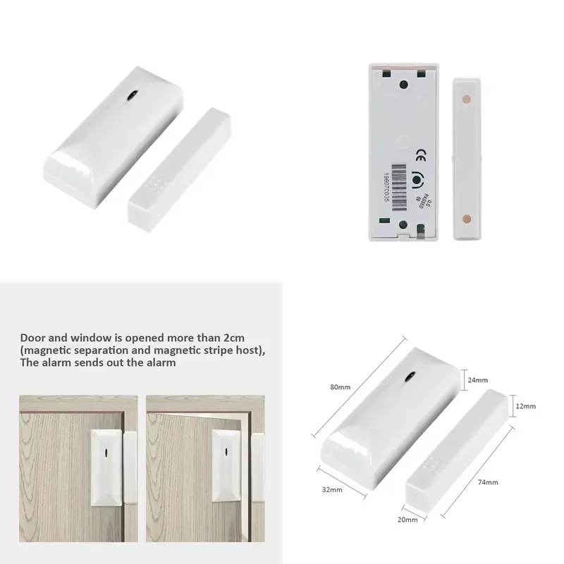 MD-210R 433MHz 868MHz High-quality focusing window door magnetic sensor for detecting door opening/closing, suitable
