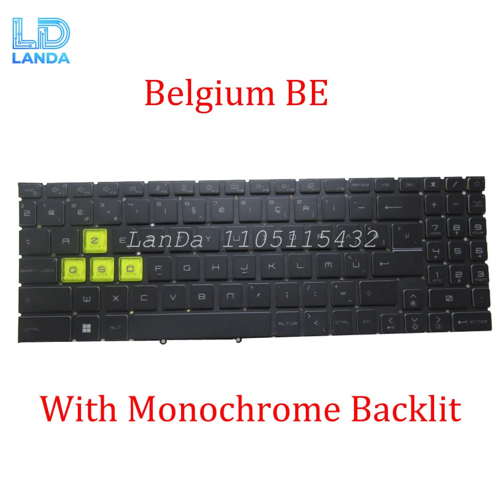 

Клавиатура GR JP TW AR HG с подсветкой, ограниченная серия для MSI Pulse GL76 11UC 11UD 11UE 12UC 12UD 12UE 12UG, черная рамка