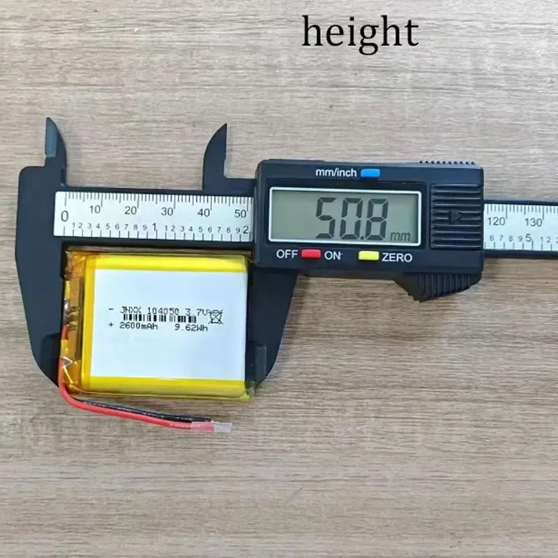 

104050 Polymer Lithium Battery 3.7V 2600mAh Rechargeable Suitable for Tablet PC GPS Navigation MP5 DVR Bluetooth Speaker