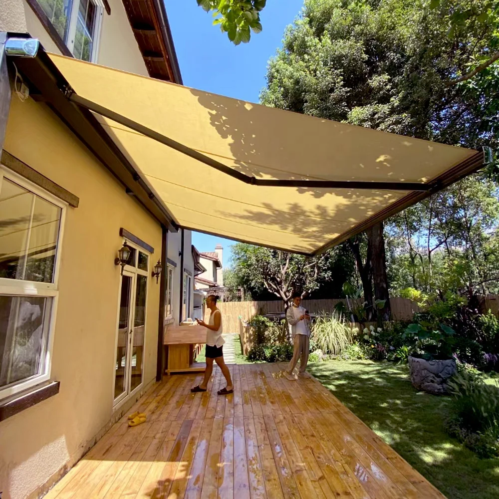 Folding Balcony Retractable Patio Awning Sunshade Waterproof