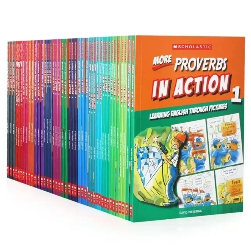 42 English story books Scholastic In Action Words/Idioms picture-in-picture children's reading books