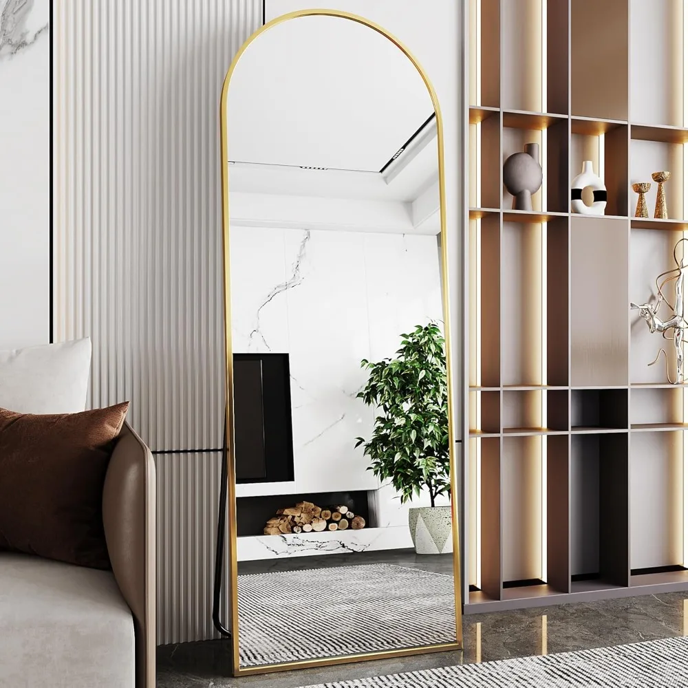 nanoglass Arch Mirror Full Length,Gold Full Length 71x26,Standing Full Length,Full Body Mirror