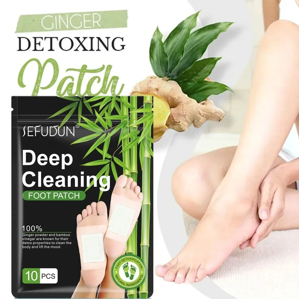 Detox Foot Patch Bamboo Detox Foot Pads With Adhersive Foot Care Tool Improve Sleep slimming Detoxification