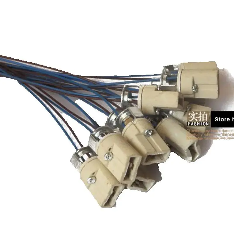 

5PCS Cable length 20, 50, 100cm G9 Lamp Base 250V 2A Ceramic Socket G9 Type Halogen Lamp Holder