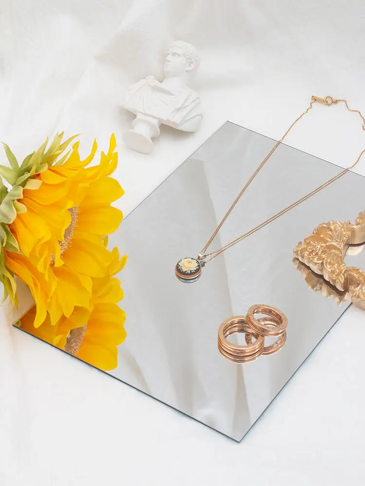 Acrylic Mirror Photography Props Reflection Plate Reflective Plate Ins Photography Background Decoration SilverPhotography Props