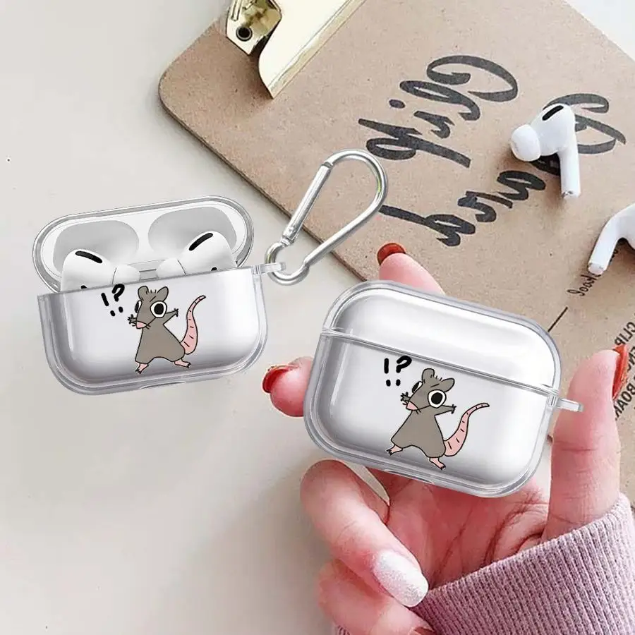 Clear Earphone Cases Cover Case For Airpods Pro3 4 2 3 Pro 1 Pro2 Mouse