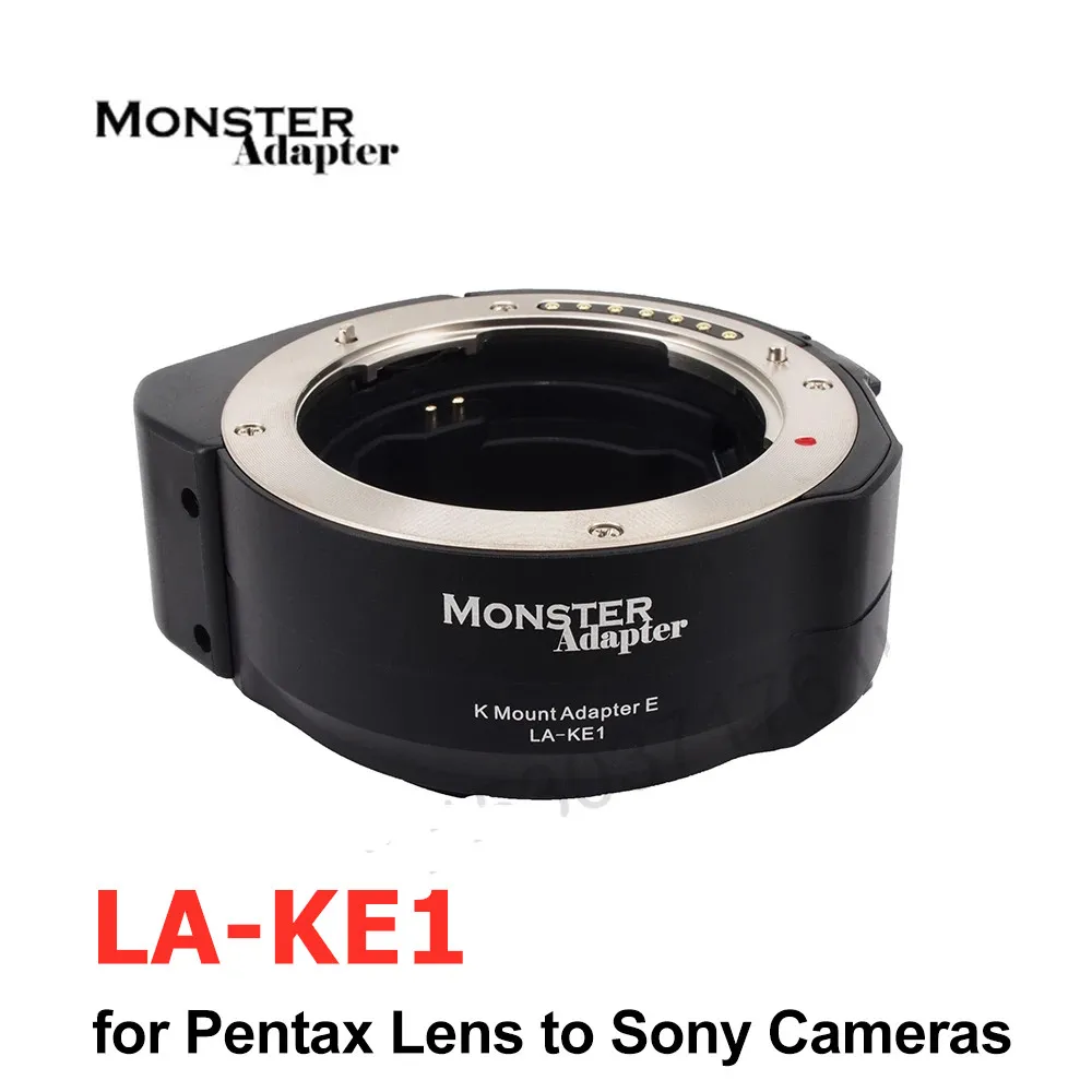 New Monster Adapter LA-KE1 Lens Adapter Ring Auto Focus For Pentax K Mount Lens To E Mount Cameras A7II A7III A9 A6300
