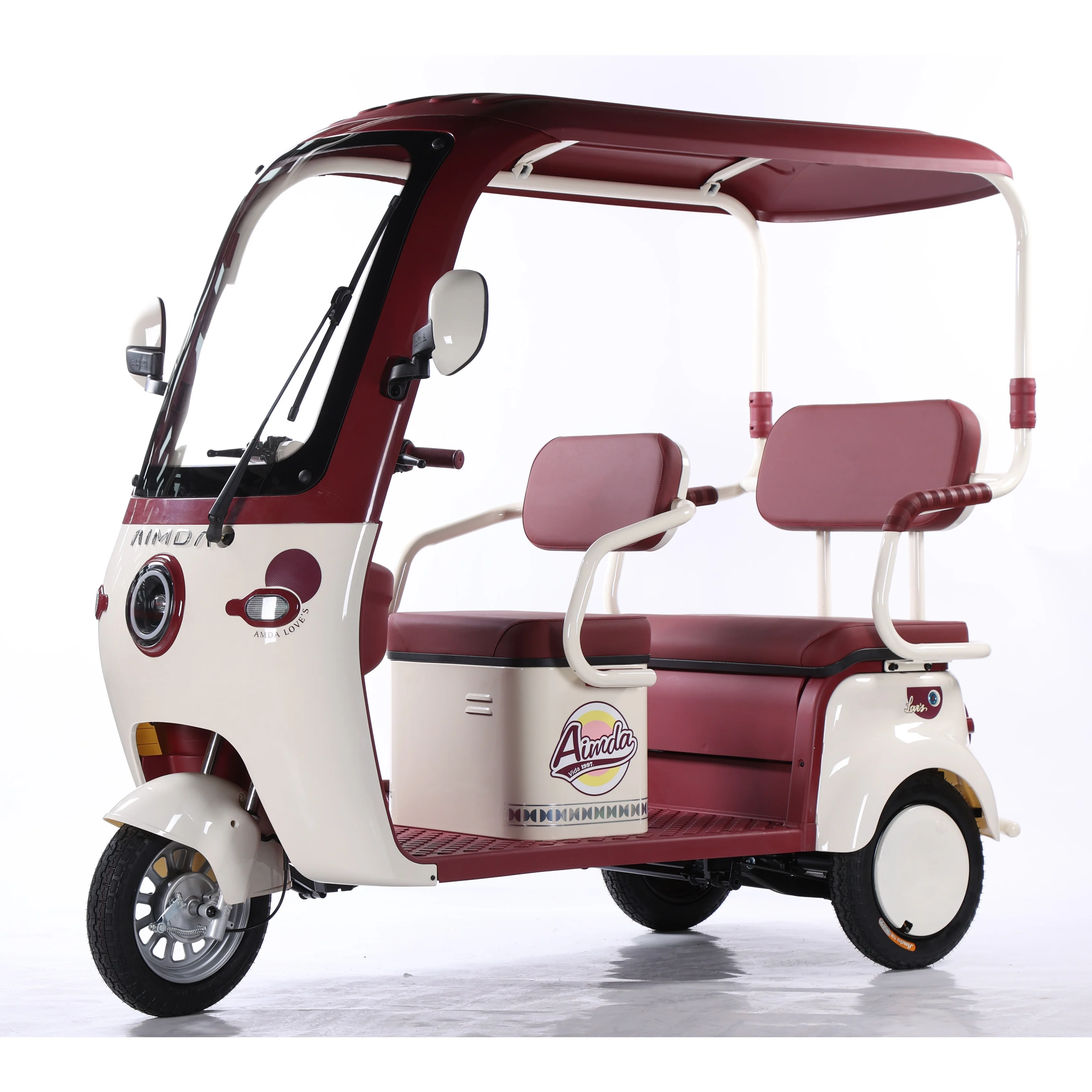 Brand New 48V 650W China Wholesale 3 Wheel Electric Bike Tricycle 3 Seat for Adults
