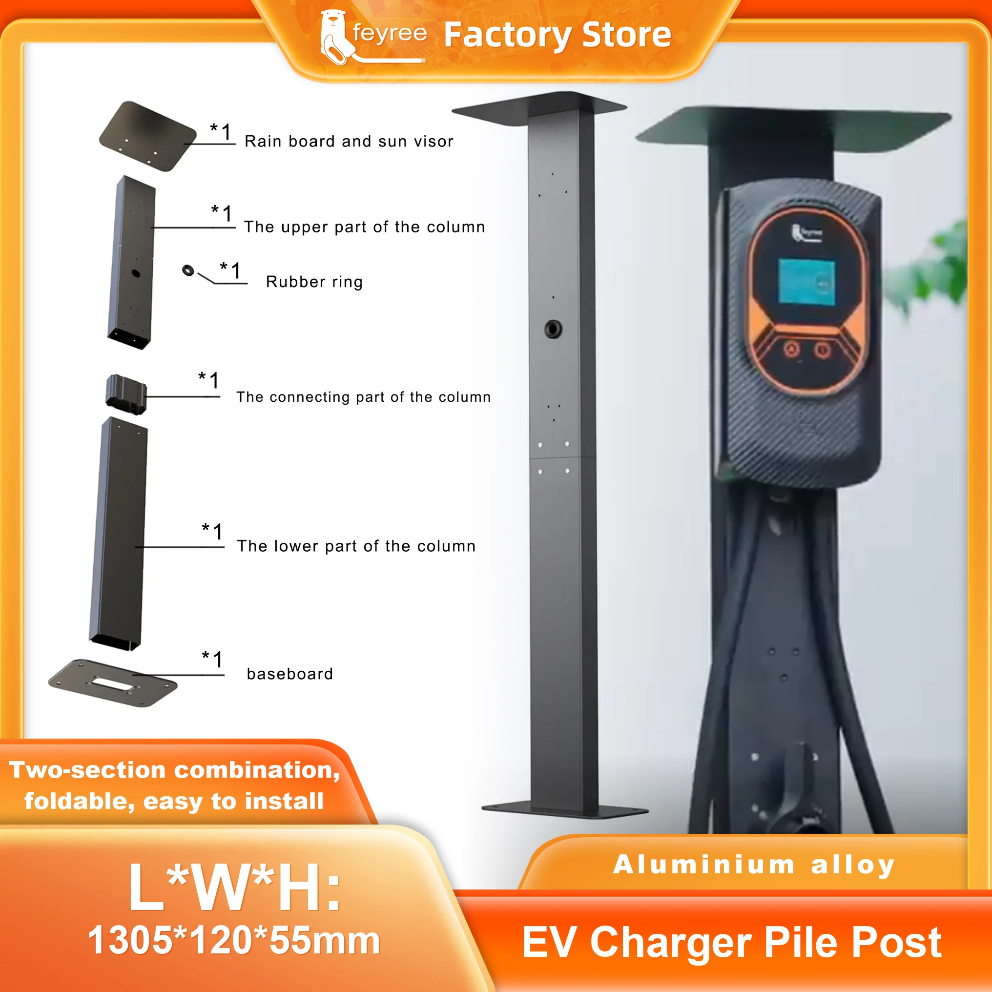 محطة شحن السيارة الكهربائية كومة آخر تستقيم آخر الحائط لشاحن Wallbox Type1 Type2 GBT TN-NACS