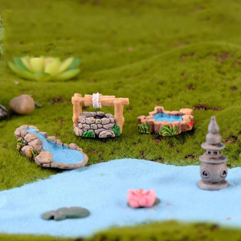 Mini Lighthouse Micro Landscape Ornaments, Water Well Figurines, Miniature Pond, Lawn Garden, Fairy Accessories, DIY