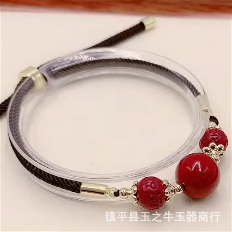 Cinnabar Pendant Clavicle Chain Female Purple Gold Sand Bracelet Woven Hand Strap Beads Necklace Wholesale