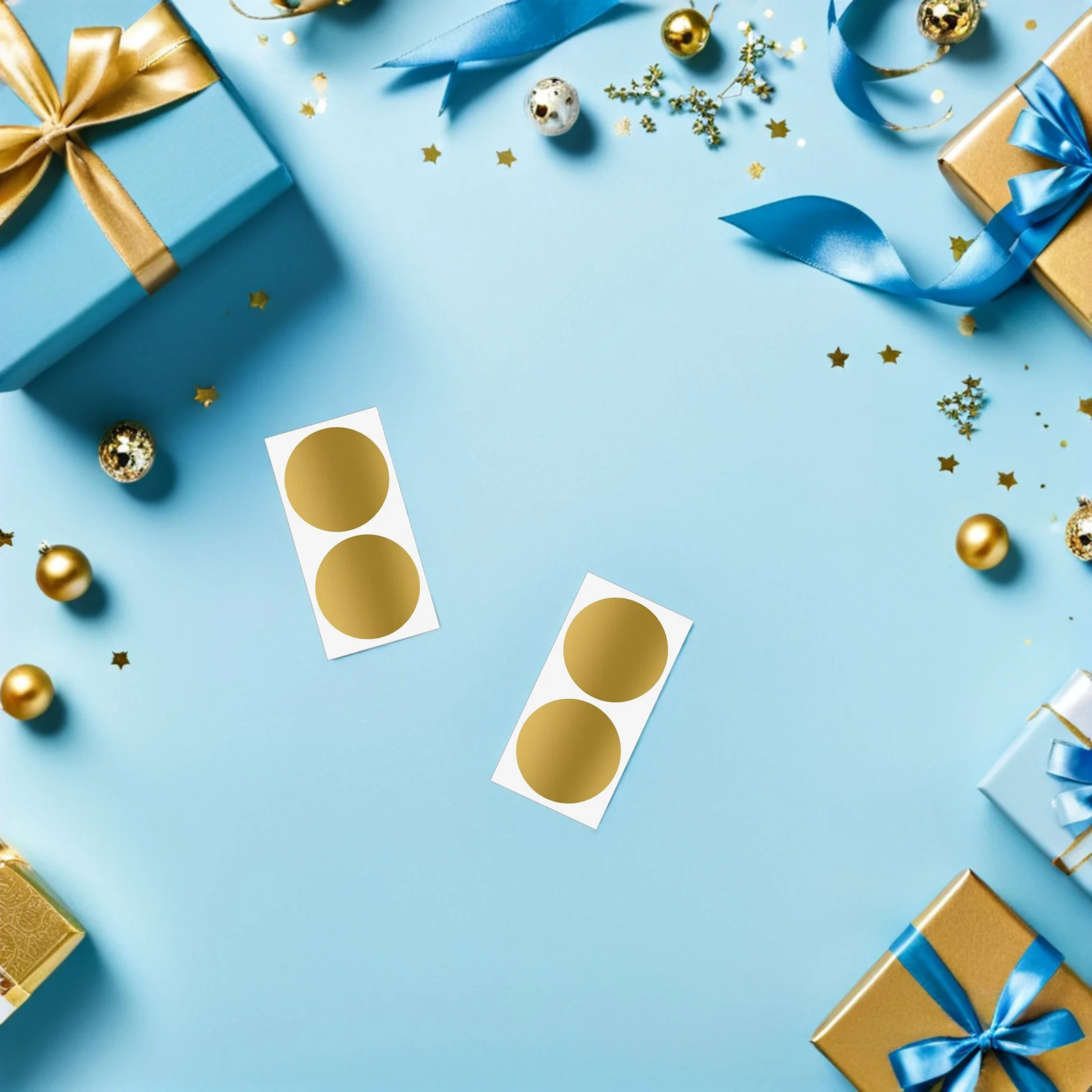 

200Pcs Round Circle Scratch Off Stickers Gold Metal Finish for Scratch Cards DIY Materials Teacher Rewards Small Business