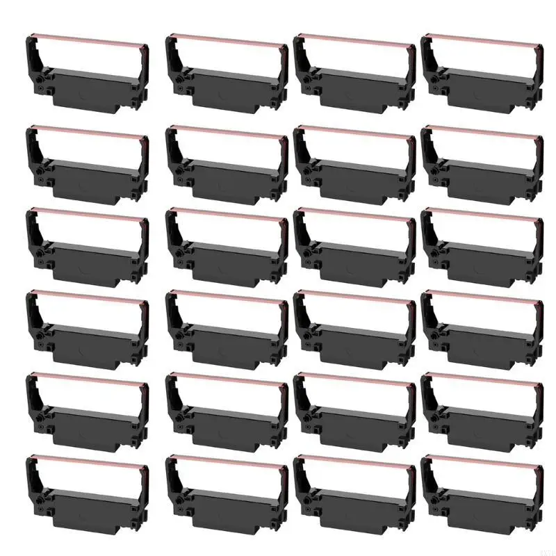 

4X7E Convenient Black and Red Ribbon Cartridge Pack of 24 Black/Red for ERC30/ERC34/ERC38, TM-U220, Bixolon GRC-220BR