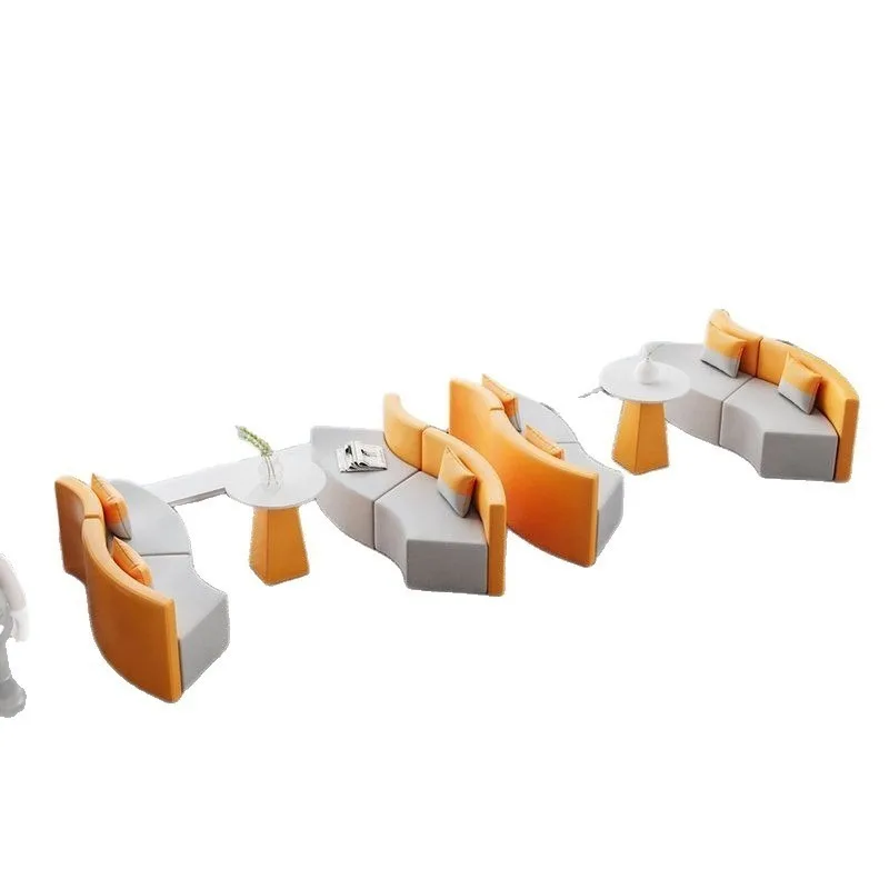 

Round sofa Round sofa Milk tea shop Table and chair sitting area Table and chair combination classroom