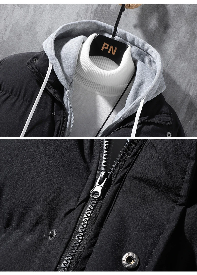 Men's Windbreaker Parka Coat Casual Windproof Autumn Winter Warm Outdoor Fashion Male Jacket Streetwear Cardigan Overcoat 4XL