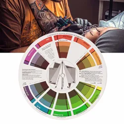 Color Wheel Chart Mix Color Guide Tattoo Pigment Mix Color Wheel for Permanent Eyebrow Lip Tattoo