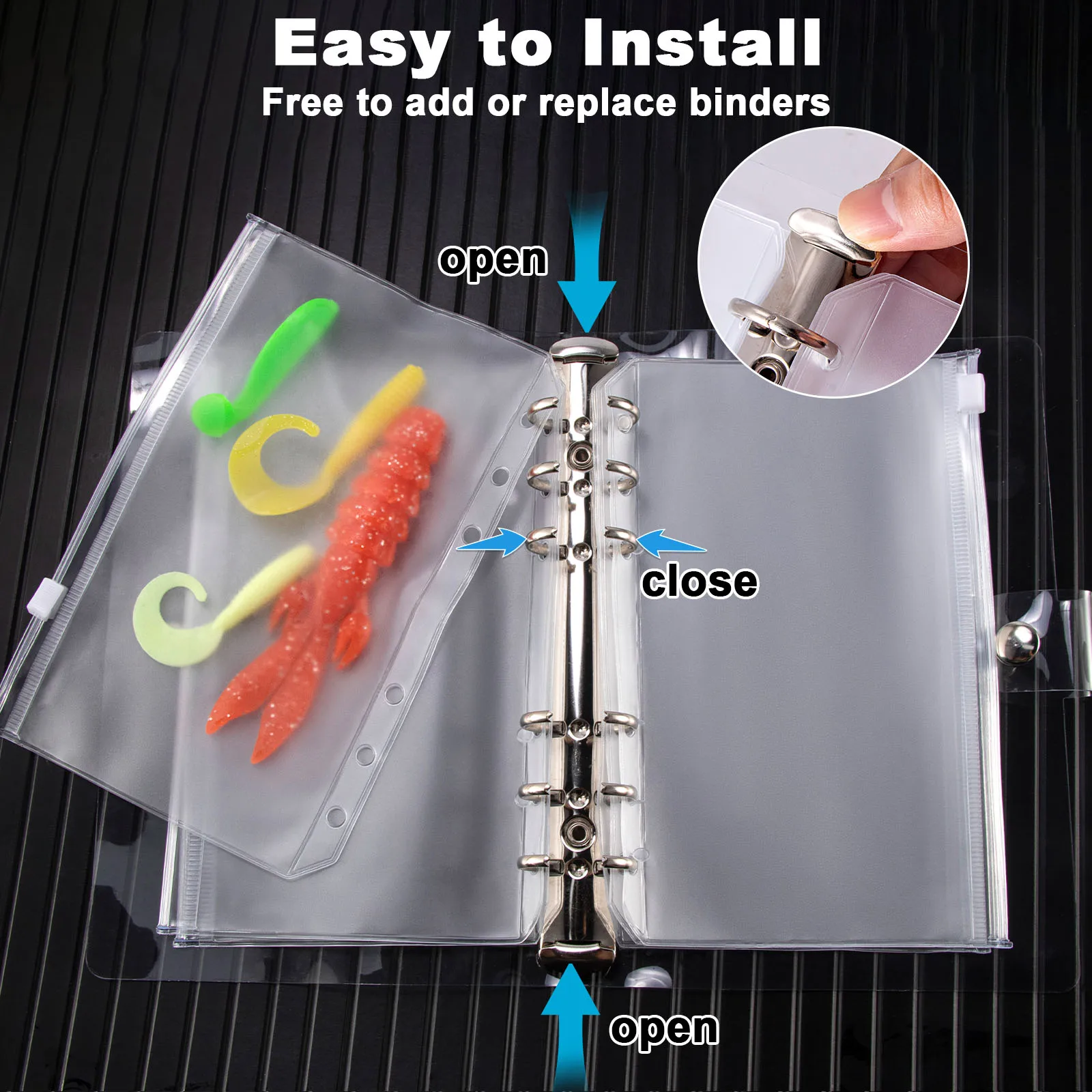 Funda impermeable tipo billetera para señuelos y vinilos plegable - imagen 4