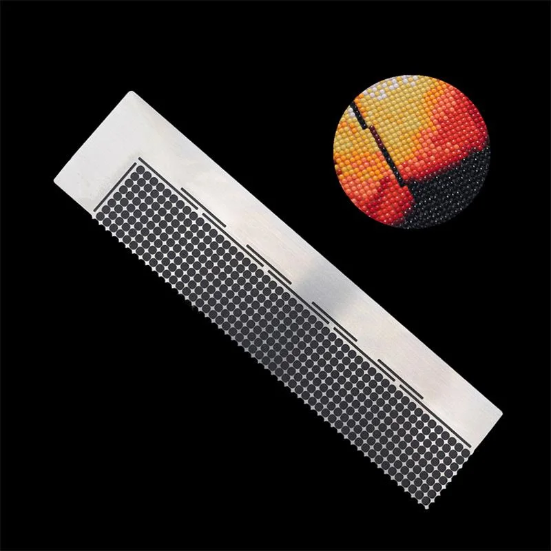 الماس رسم شبكة حاكم الفولاذ المقاوم للصدأ الحكام نانو نقطة القلم لاصق الحفر حاكم عبر غرزة أداة المهنية المنزلية #6