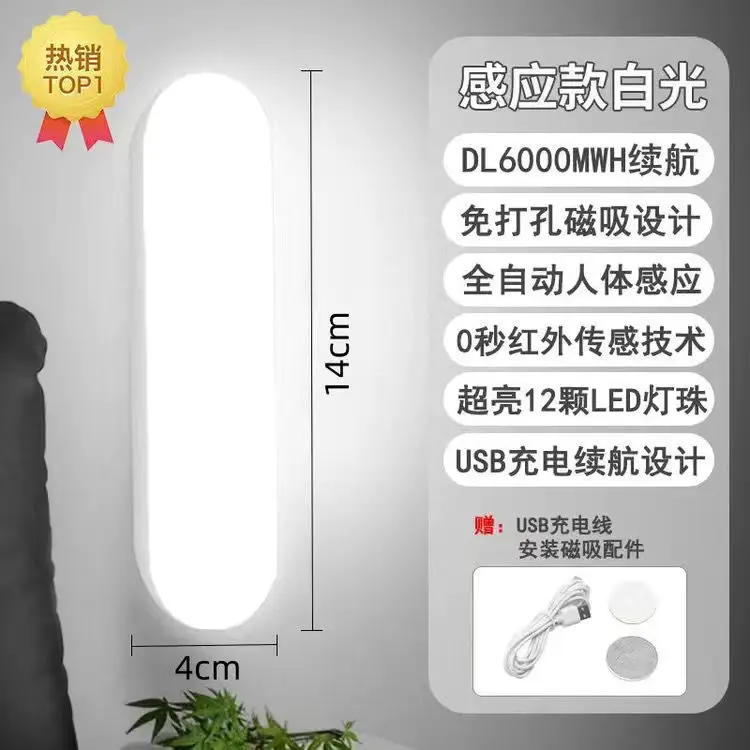 LED Intelligent Human Body Sensing, People Walking, Lights Off, Home Bedroom, Night Use, Hallway, Stairs, Small Night Lights