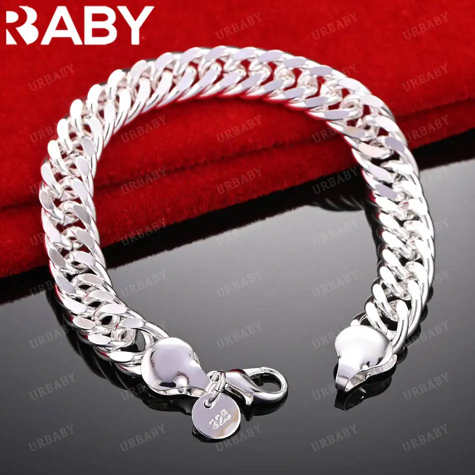 URBABY 925 فضة تصميم أساور للنساء الرجال الإبداع الهدايا الشارع كل مباراة الحفلات والملابس اليومية