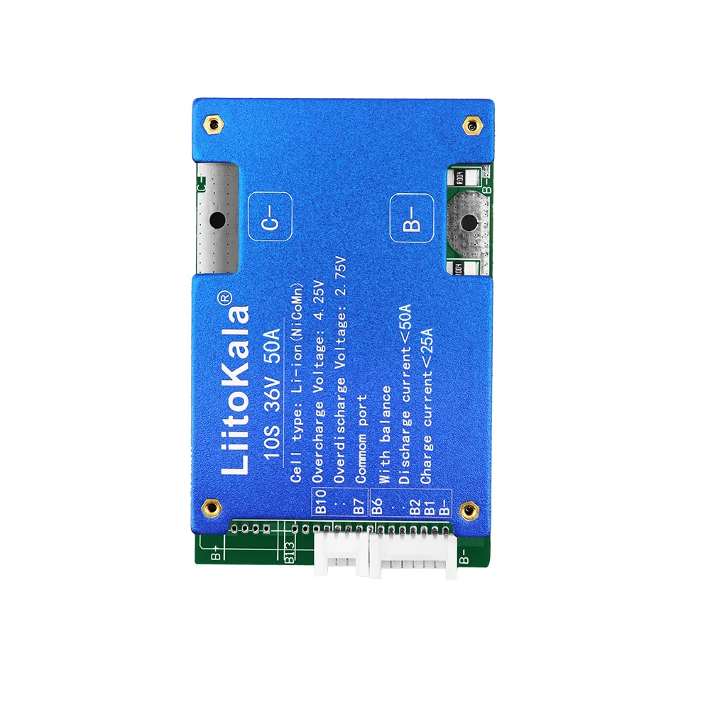 1-10 قطعة LiitoKala 10S-36V50A-BMS 18650/21700 بطارية ليثيوم لوح حماية متوازن موازن خلية ليثيوم أيون للسيارة الكهربائية