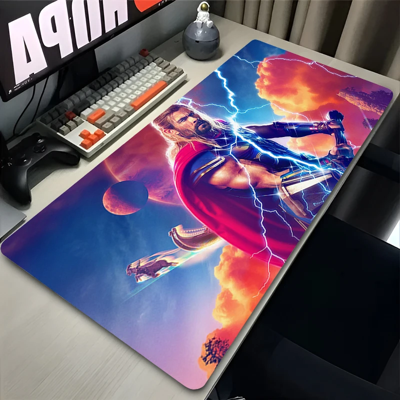 Rubber Large Mouse Pad Thor God Computer Game Accessories Desk Pad For Laptop Desk Non Slip HD Printing Keyboard Mouse Mat XXL