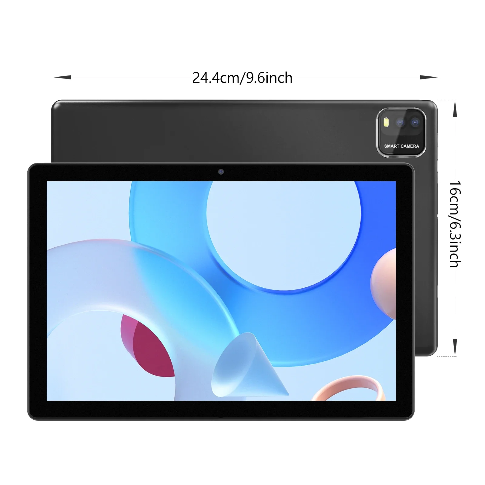 BAKEN 10-inch Android 15 tablet, 12GB (3+9 expandable) RAM + 64GB ROM, quad-core processor, WiFi, Bluetooth (available colors)