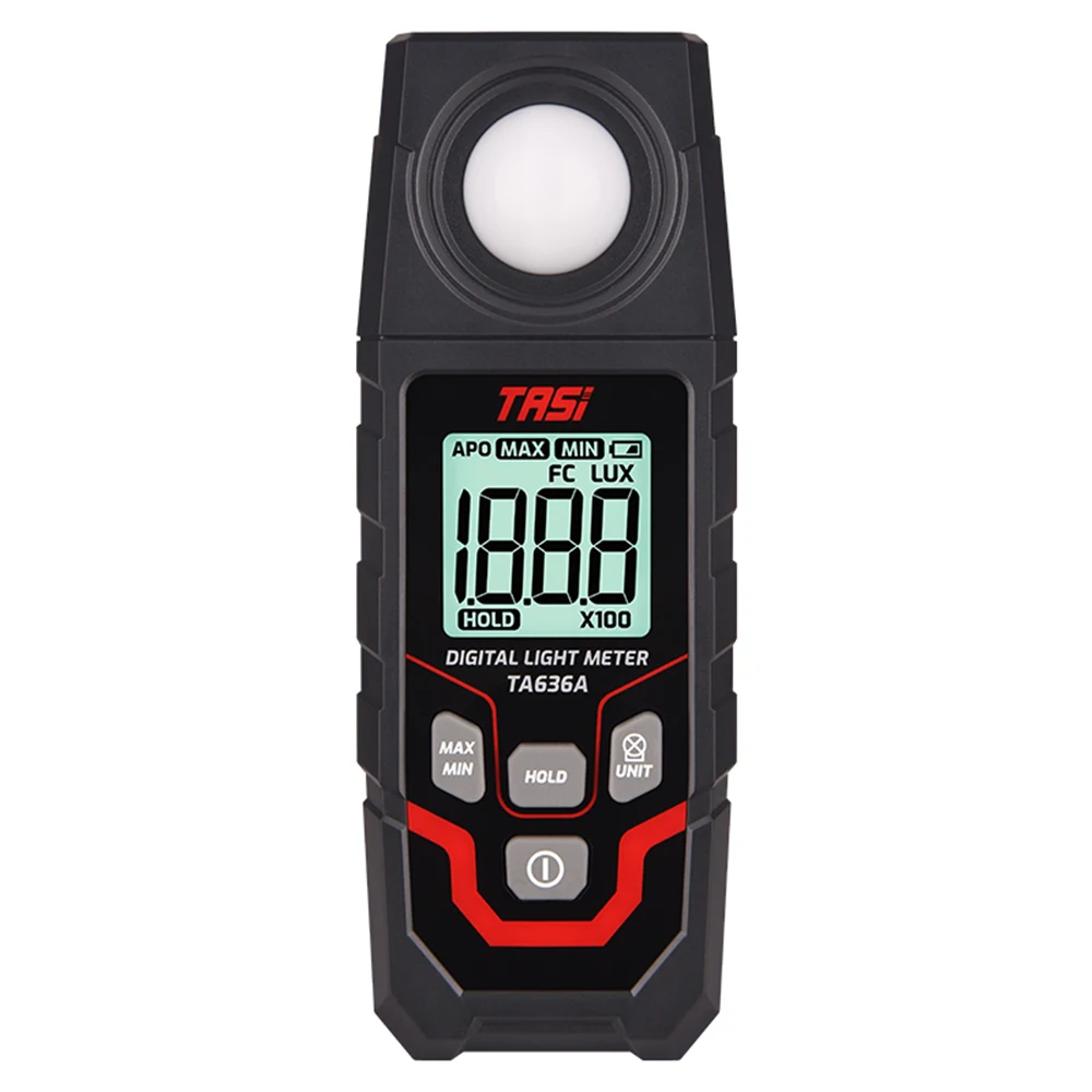 TA636A Light Meter 200000 Lux Digital Illuminance Meter Handheld Lux Meter Illuminometer Photometer