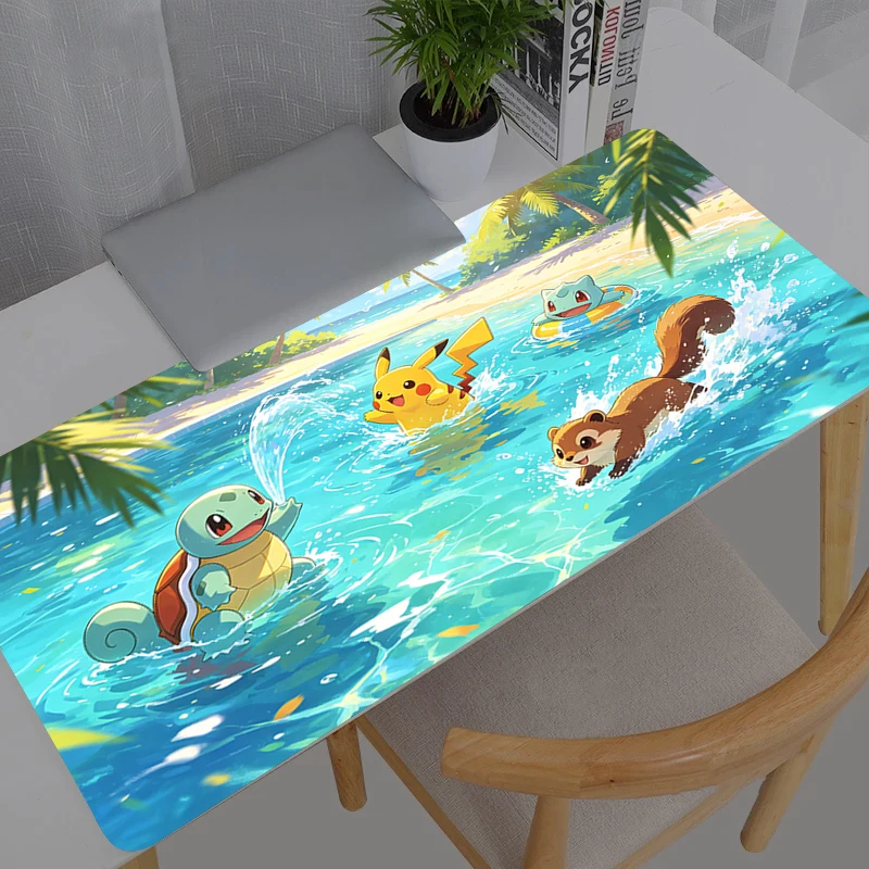 Mouse Pad Computer Pokemon Pikachu Laptop Anime Keyboard Mouse Mat Large Mousepad Keyboards Gamers Decoracion Desk Mat